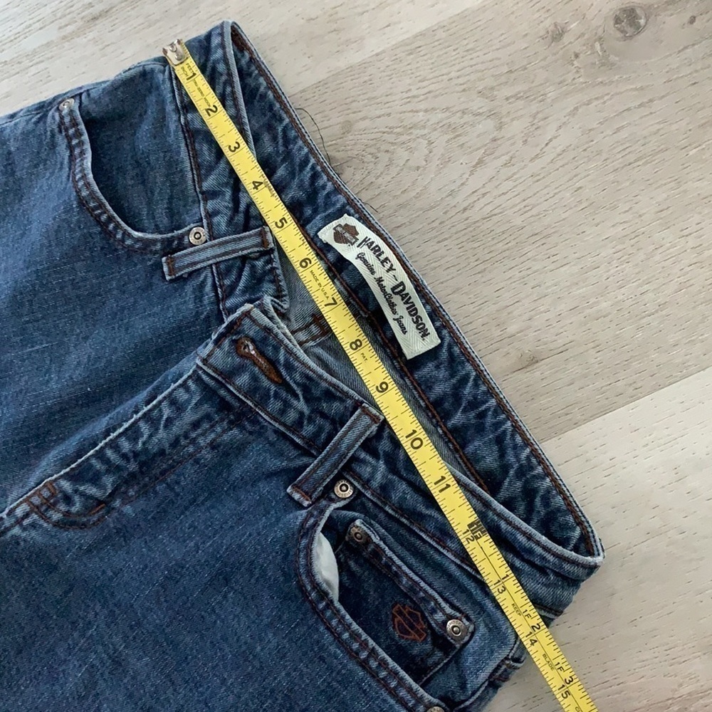HD Harley Davidson Algodon High Waist Bootcut Jeans Women's size 4 bikers work - Picture 5 of 14